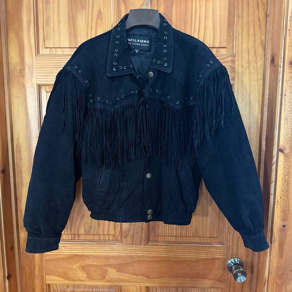 Vintage Wilson Suede Fringe Jacket Size Medium
